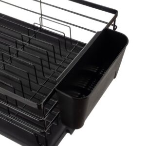 Μεταλλική Πιατοθήκη Στεγνωτήριο πιάτων με Δίσκο Αποστράγγισης σε Μαύρο χρώμα, Ruhhy 21992 6 eng pl Ruhhy 21992 standing dish drainer 16798 4