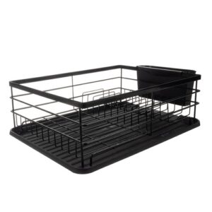 Μεταλλική Πιατοθήκη Στεγνωτήριο πιάτων με Δίσκο Αποστράγγισης σε Μαύρο χρώμα, Ruhhy 21992 7 eng pl Ruhhy 21992 standing dish drainer 16798 7