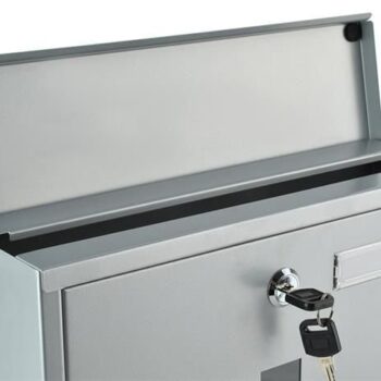 Γραμματοκιβώτιο Εξωτερικού Χώρου Inox Malatec σε Ασημί Χρώμα 30.7x10x34cm 4 eng pl Mailbox 8510 3