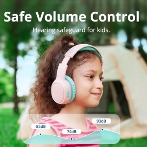 TRONSMART headphones για παιδιά KH02, ασύρματα & ενσύρματα, ροζ 2 ασύρματα & ενσύρματα