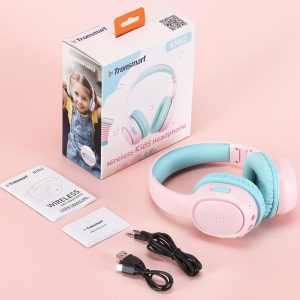 TRONSMART headphones για παιδιά KH02, ασύρματα & ενσύρματα, ροζ 3 ροζ
