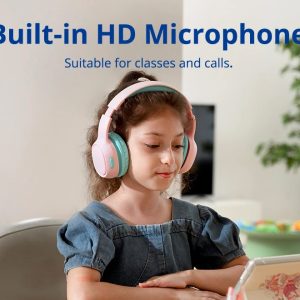 TRONSMART headphones για παιδιά KH02, ασύρματα & ενσύρματα, ροζ 4 1078350 2