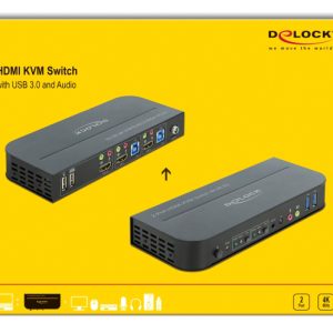 DELOCK HDMI KVM Switch 11481, 2 ports, USB 3.0, Audio, 4K/60Hz, μαύρο 4 Audio