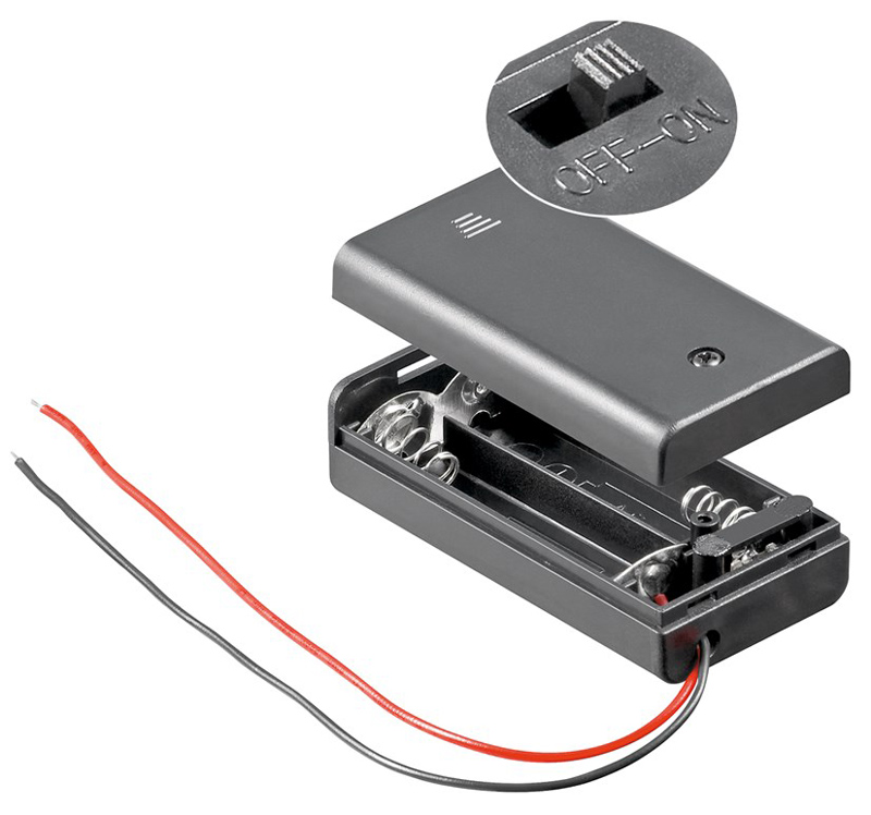 GOOBAY θήκη μπαταρίας με διακόπτη 12443 GOOBAY θήκη μπαταρίας με διακόπτη 12443