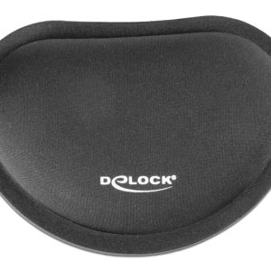 DELOCK στήριγμα καρπού για ποντίκι 12602, 25x115x165mm, μαύρο 3 μαύρο
