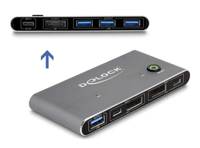 DELOCK DisplayPort KVM switch 18646 με 4x θύρες USB 5Gbps DELOCK DisplayPort KVM switch 18646 με 4x θύρες USB 5Gbps