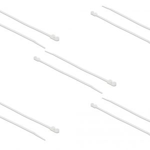 DELOCK Δεματικά καλωδίων 18948 με οπή στερέωσης, 400x7.6mm, λευκά, 10τμχ 3 λευκά