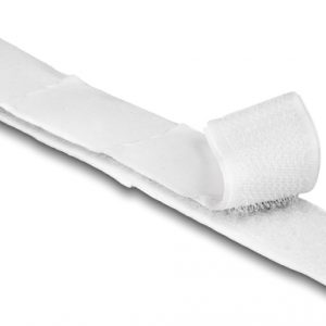 DELOCK αυτοκόλλητη ταινία τύπου Velcro 19061, 1mx20mm, λευκή 2 1mx20mm
