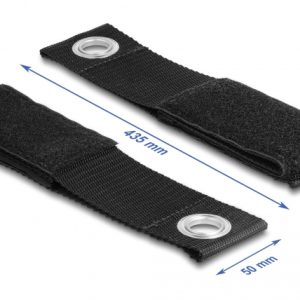 DELOCK ιμάντες τύπου Velcro 19567, 43.5 x 5cm, μαύρος, 5τμχ 3 μαύρος