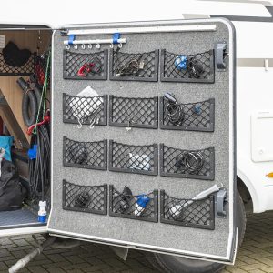 PROPLUS θήκη πορτμπαγκάζ αυτοκινήτου 230074, δίχτυ, 18x36.6cm, μαύρη 4 μαύρη