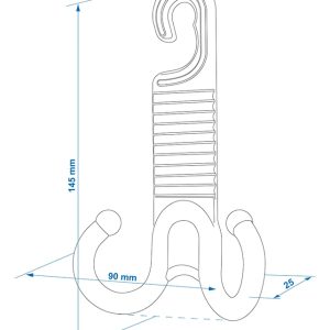 PROPLUS κρεμάστρα αυτοκινήτου 240179 για το προσκέφαλο, μαύρη, 2τμχ 3 2τμχ