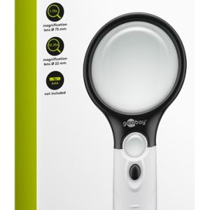 GOOBAY μεγεθυντικός φακός χειρός 41255 με φωτισμό LED, 1.75x & 12.25x 3 41255 2