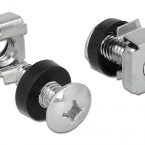 DELOCK σετ βίδες με παξιμάδια 42420 για rack, M6/16mm, 20τμχ 2 M6/16mm