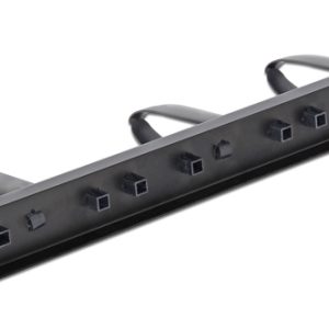 DELOCK cable management 43345 για rack 19"/1U, 5x γάντζοι, μαύρο 3 μαύρο