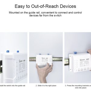 SONOFF Smart Διακόπτης WiFi 4CH R3, 4 θέσεων, 16A, λευκός 4 λευκός