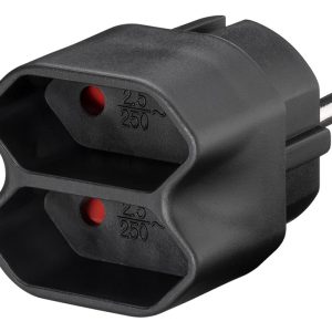 GOOBAY αντάπτορας ρεύματος 51002, 2x Euro, 230V 2.5A, μαύρος 1 GOOBAY αντάπτορας ρεύματος 51002