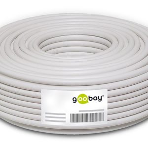 GOOBAY καλώδιο κεραίας 51511, 100dB, 75Ω, CCS, 50m, λευκό 2 100dB