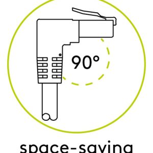GOOBAY καλώδιο δικτύου 51516, CAT6 U/UTP, γωνιακό, CCA, 2m, μαύρο 3 γωνιακό
