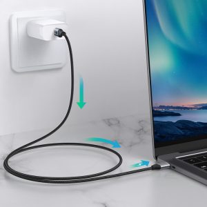 CABLETIME καλώδιο USB-C CMCM60W, 60W PD, 480Mbps, 1m, μαύρο 4 1m