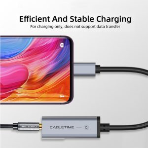 CABLETIME αντάπτορας USB-C σε USB-C & 3.5mm CT-CMACD, γκρι 4 5210131038512 3