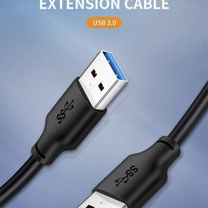CABLETIME καλώδιο USB CT-AMAMN, 5 Gbps, 3m, μαύρο 2 5 Gbps