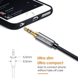 CABLETIME καλώδιο ήχου 3.5mm σε 2x RCA CT-P12G, 1.8m, μαύρο 4 5210131039328 3