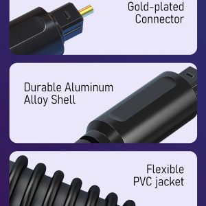 CABLETIME καλώδιο Toslink CT-AV380, gold plated, OD 4.0mm, 1m, μαύρο 3 OD 4.0mm