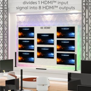 GOOBAY HDMI splitter 58484, 8 σε 1, 4K/60Hz, μαύρο 3 4K/60Hz