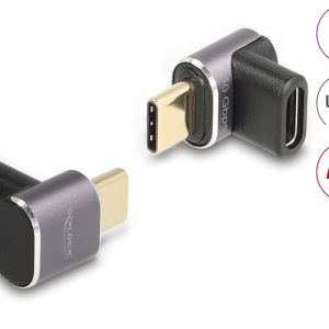 DELOCK αντάπτορας USB-C 60059, αρσενικό σε θηλυκό, 100W, 40Gbps, γκρι 3 100W
