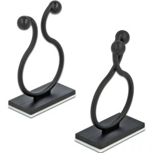 DELOCK Οργανωτής καλωδίων 60176 με αυτοκόλλητη βάση, μαύρο, 10τμχ 1 DELOCK Οργανωτής καλωδίων 60176 με αυτοκόλλητη βάση