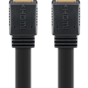 GOOBAY καλώδιο HDMI 2.0 61281, Ethernet, flat, 4K/60Hz 18 Gbps, 5m, μαύρο 4 4K/60Hz 18 Gbps