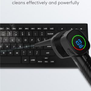 GOOBAY ηλεκτρικό air duster 61667, LED οθόνη, 46.8W, 2000mAh, μαύρο 2 LED οθόνη