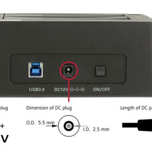DELOCK docking station 62661, clone function, 2x HDD/SSD, 6Gb/s, μαύρο 3 2x HDD/SSD