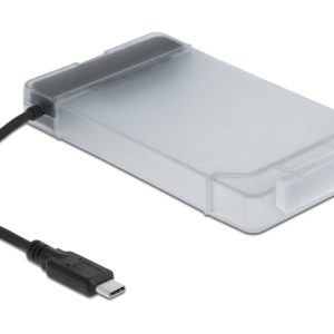 DELOCK αντάπτορας USB-C σε SATA 64084 με θήκη για 2.5" HDD/SSD, 6Gbps 3 64084 2