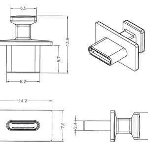 DELOCK κάλυμμα προστασίας για θύρα USB-C 64097 με λαβή, λευκό, 10τμχ 3 10τμχ