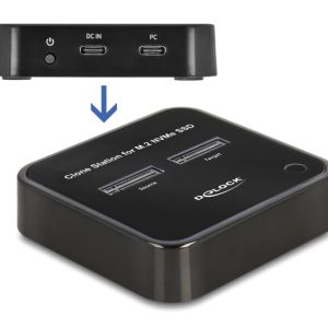 DELOCK docking station 64177, clone function, 2x M.2 NVMe 10 Gbps, μαύρο 3 2x M.2 NVMe 10 Gbps