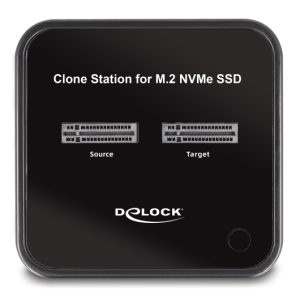 DELOCK docking station 64177, clone function, 2x M.2 NVMe 10 Gbps, μαύρο 4 μαύρο