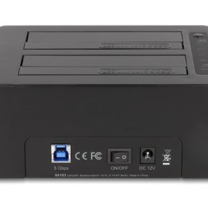 DELOCK docking station 64183 clone function, 2x HDD, CF/SD, 5Gbps, μαύρο 3 CF/SD