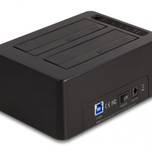 DELOCK docking station 64187, clone/erase function, 2x SSD/HDD, 5Gb/s 4 5Gb/s