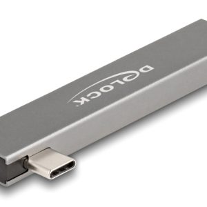 DELOCK USB hub 64274, 3x θυρών, 10Gbps, USB-C σύνδεση, γκρι 3 10Gbps