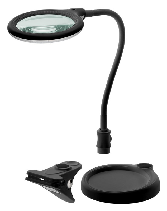 GOOBAY μεγεθυντικός φακός 64990 με κλιπ & βάση GOOBAY μεγεθυντικός φακός 64990 με κλιπ & βάση