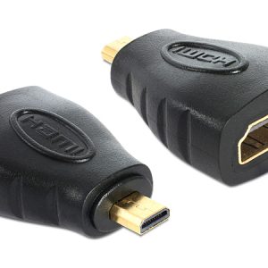 DELOCK αντάπτορας micro HDMI σε HDMI 65242 με Ethernet, μαύρος 1 DELOCK αντάπτορας micro HDMI σε HDMI 65242 με Ethernet