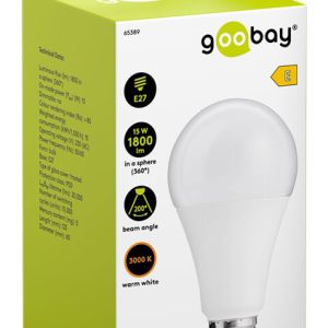GOOBAY LED λάμπα bulb 65389, E27, 15W, 3000K, 1800lm 3 15W