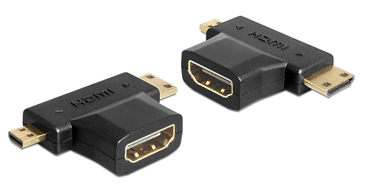 DELOCK αντάπτορας HDMI σε HDMI mini & micro 65446 DELOCK αντάπτορας HDMI σε HDMI mini & micro 65446