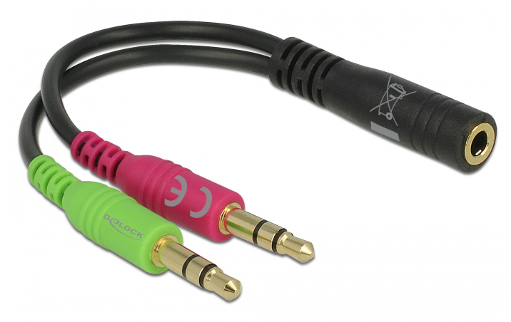 DELOCK καλώδιο 3.5mm σε 2x 3.5mm 65459 DELOCK καλώδιο 3.5mm σε 2x 3.5mm 65459