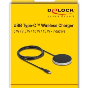 DELOCK ασύρματος φορτιστής 66467, 15W, μαγνητικός, μαύρος 4 μαύρος