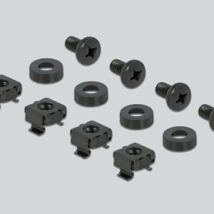 DELOCK cable management 66848 για rack 19"/1U, 5x γάντζοι, μαύρο 3 μαύρο