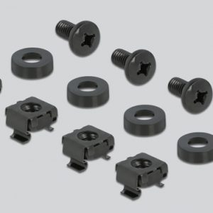 DELOCK cable management 66849 για rack 19"/1U, 10x γάντζοι, μαύρο 3 μαύρο