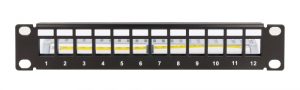 DELOCK Keystone patch panel 66874, 10"/1U, 12x ports, μαύρο 3 12x ports