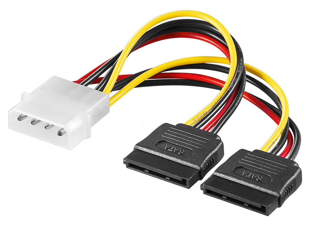 GOOBAY καλώδιο τροφοδοσίας 4 pin σε 2x SATA 68524 GOOBAY καλώδιο τροφοδοσίας 4 pin σε 2x SATA 68524